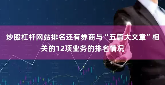 炒股杠杆网站排名还有券商与“五篇大文章”相关的12项业务的排名情况